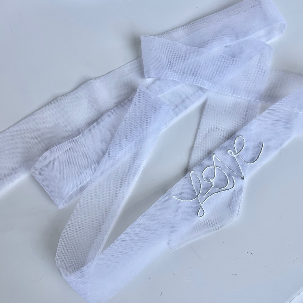 Embroidered Love Bridal Choker